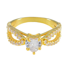 Giulia modern white halo ring with gold band and heart-shaped central stone surrounded by small diamonds