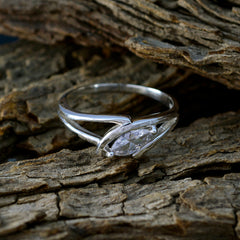 Saanvi Modern White Solitaire Ring Elegant Design