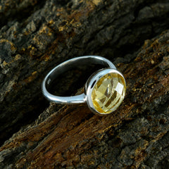 Ines Modern Yellow Solitaire Ring with Gemstone