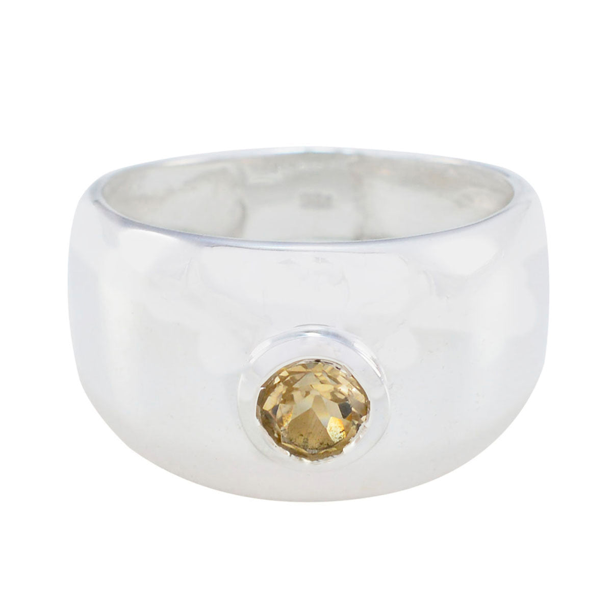 Addison Modern Yellow Solitaire Ring Citrine Yellow