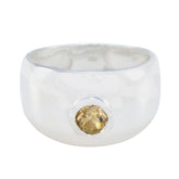 Addison Modern Yellow Solitaire Ring Citrine Yellow