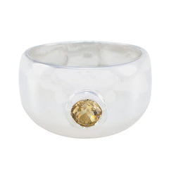 Addison Modern Yellow Solitaire Ring Citrine Yellow