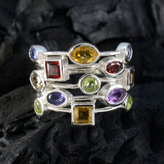 Ananya Multicolor Cocktail Ring with Gemstones