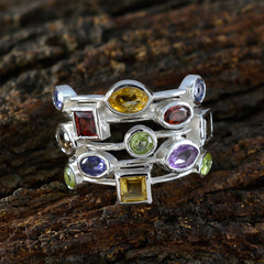 Ananya Multicolor Cocktail Ring with Gemstones