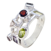 Amanda Multicolor Cocktail Ring with Gemstone Accents Multi Stone Multicolor