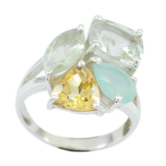 Zazlle Multicolor Cocktail Ring - Dazzling Gemstone Design Multi Stone Multicolor