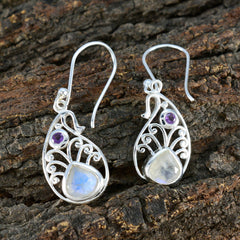 Eva Multicolor Dangle Earrings with Gemstone Detail