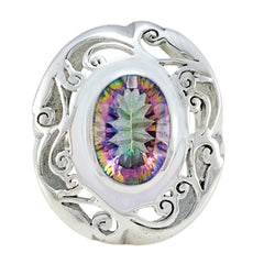 Marie Multicolor Filigree Solitaire Ring with Gemstone