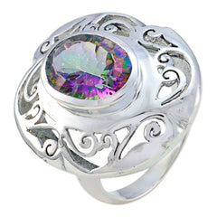 Marie Multicolor Filigree Solitaire Ring with Gemstone