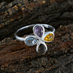 Yuna Multicolor Floral Ring - Gemstone Fashion Jewelry