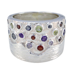 Addison Multicolor Gemstone Cocktail Ring in Silver
