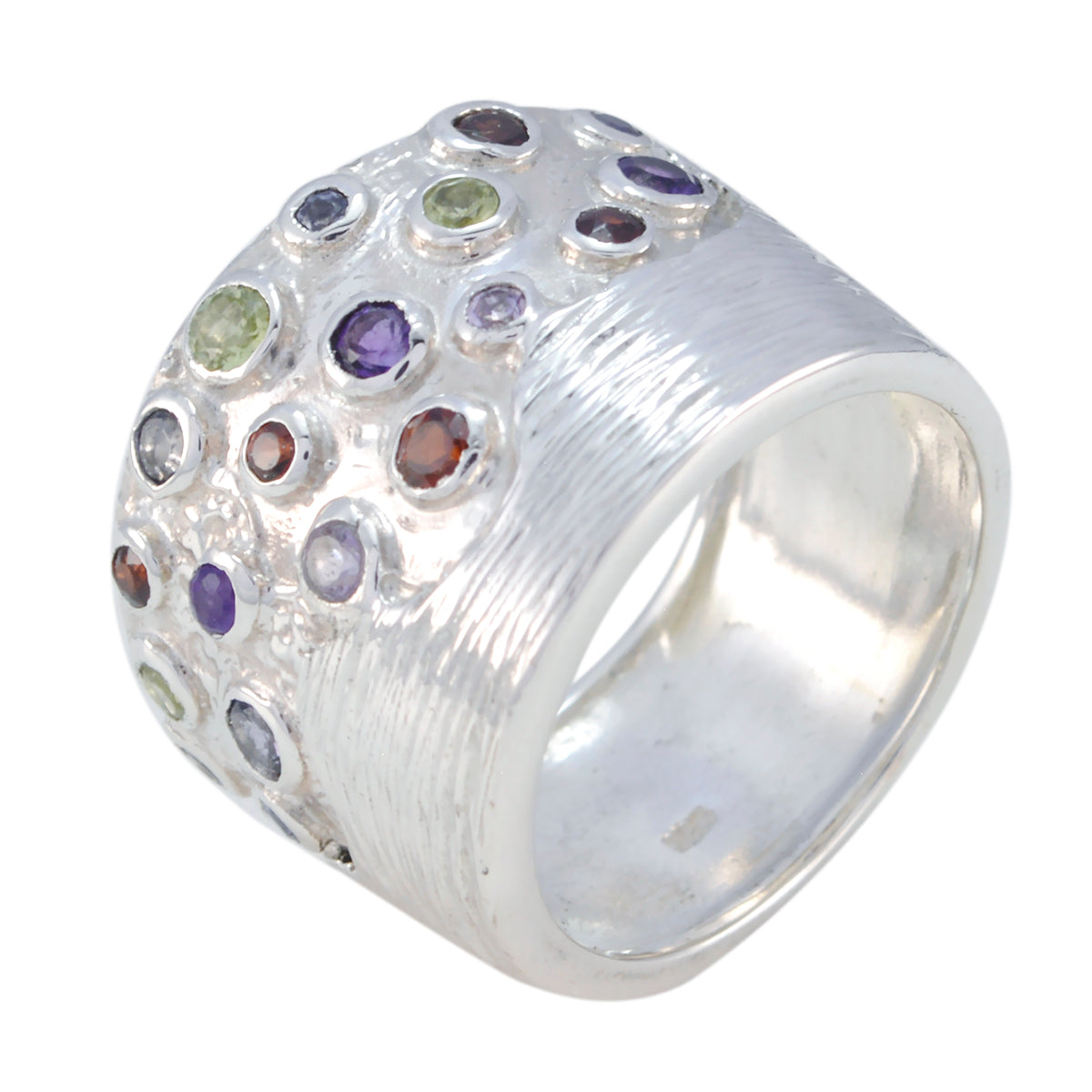 Addison Multicolor Gemstone Cocktail Ring in Silver Multi Stone Multicolor