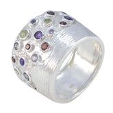 Addison Multicolor Gemstone Cocktail Ring in Silver Multi Stone Multicolor