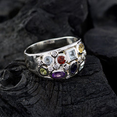Ananya Multicolor Gemstone Ring Sterling Silver