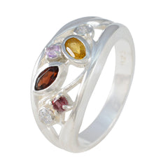 Alina Multicolor Gemstone Ring in Sterling Silver