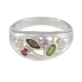 Amelia Multicolor Gemstone Ring in Sterling Silver Multi Stone Multicolor