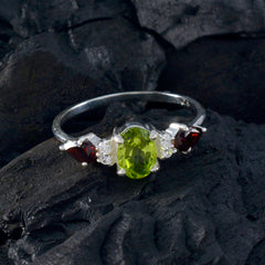 Ananya Multicolor Gemstone Trilogy Ring in Silver