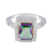 Camila Multicolor Halo Ring with Sparkling Stones Mystic Quartz Multicolor