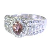 Riya Multicolor Halo Ring for Women with Gemstones Tourmaline Multicolor