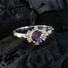 Nella Multicolor Halo Ring with Sparkling Stones