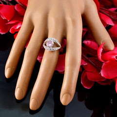 Aria Multicolor Halo Ring with Pink Gemstone Accent