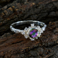 Nella Multicolor Halo Ring with Sparkling Stones