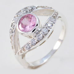 Aria Multicolor Halo Ring with Pink Gemstone Accent