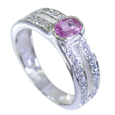 Claire Multicolor Halo Ring with Pink Gemstone Accent Tourmaline Multicolor