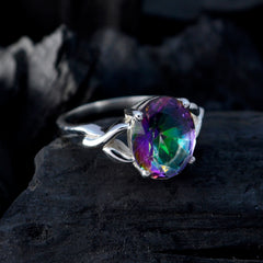 Leah Multicolor Solitaire Ring with Sparkling Gemstone