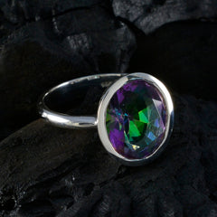 Aisha Multicolor Solitaire Ring with Gemstone Glow