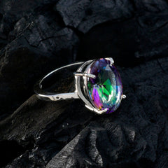 Soo-jin Multicolor Solitaire Ring with Oval Gemstone