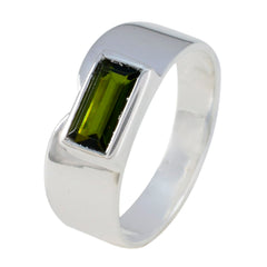 Ella Multicolor Solitaire Ring with Green Gemstone