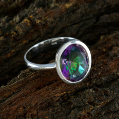 Aisha Multicolor Solitaire Ring with Gemstone Glow