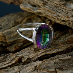 Aisha Multicolor Solitaire Ring with Gemstone Glow