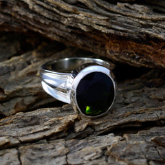 Addison Multicolor Solitaire Ring with Oval Gemstone