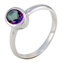 Haruka Multicolor Solitaire Ring with Gemstone Glow