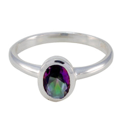 Haruka Multicolor Solitaire Ring with Gemstone Glow