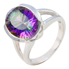Aisha Multicolor Solitaire Ring with Gemstone Glow