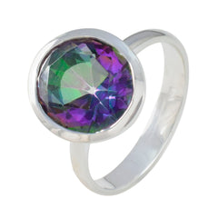 Aisha Multicolor Solitaire Ring with Gemstone Glow