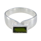 Ella Multicolor Solitaire Ring with Green Gemstone Tourmaline Multicolor