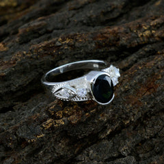 Sara Multicolor Solitaire Ring with Black Gemstone