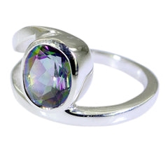Amanda Multicolor Solitaire Ring with Sparkling Gemstone
