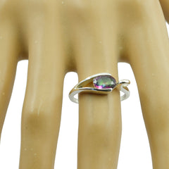 Tereza Multicolor Solitaire Ring with Gemstone Sparkle