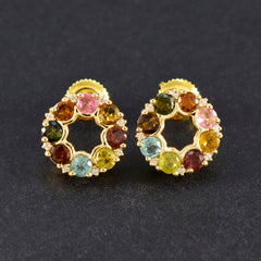 Araya Multicolor Stud Earrings India for Everyday Glam