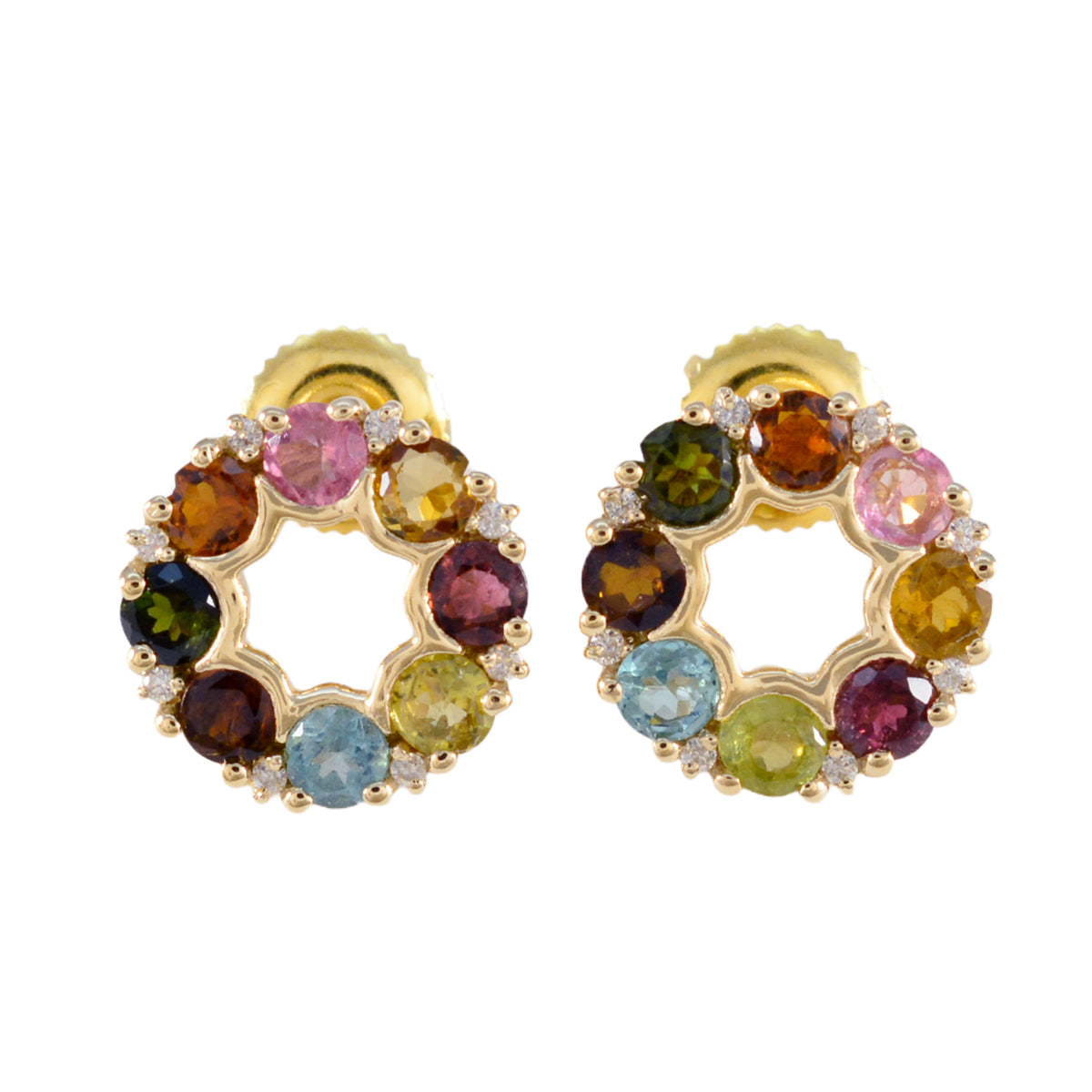 Araya Multicolor Stud Earrings India for Everyday Glam Multi multicolor Stud
