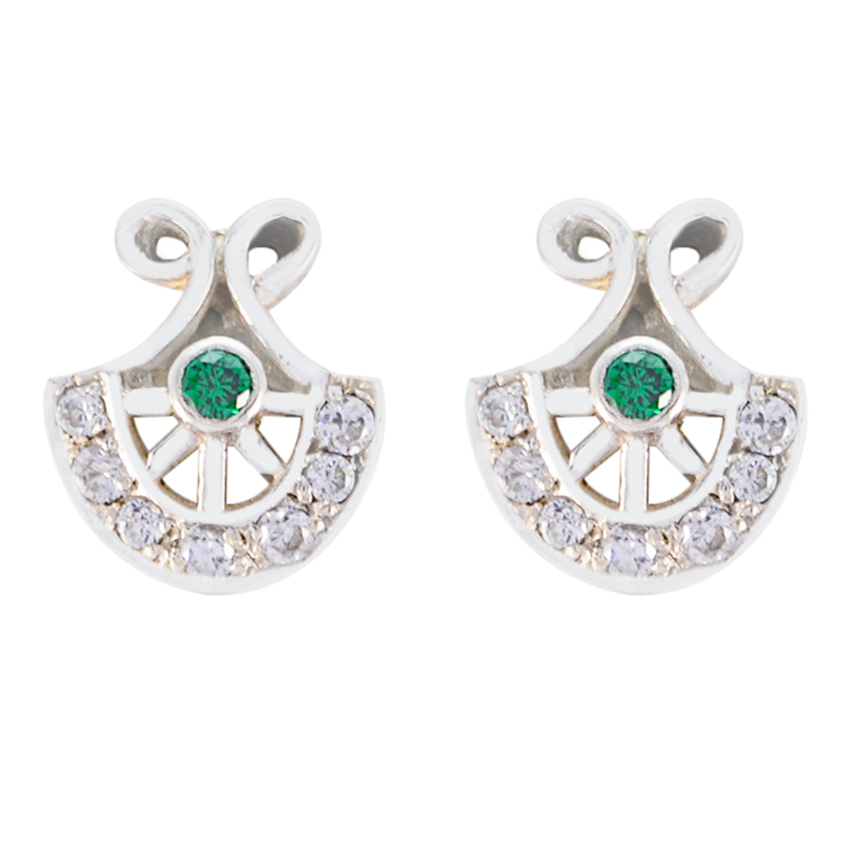 Rebeca Multicolor Stud Earrings Online for Everyday Wear Multi CZ multicolor Stud