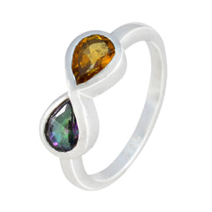Ananya Multicolor Toi Et Moi Ring with Gemstones