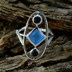 Zazlle Multicolor Trilogy Ring India - Stylish Gemstone Jewelry