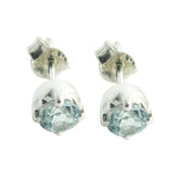 Natalia Gemstone Earrings for Everyday Glam Blue Topaz Blue Stud