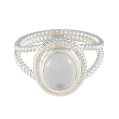 Natcha Rope-Wire White Solitaire Ring Crystal Quartz White